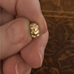 Solid 14k Gold-Women's Heart Link Charm